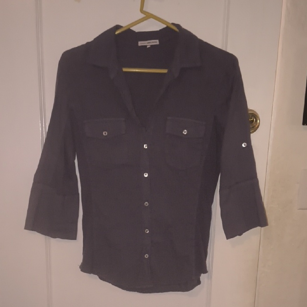 James Perse | Dark Purple Button Down Shirt
